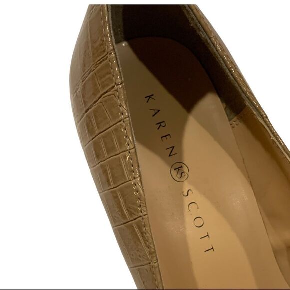 Karen Scott Clancy Closed Toe Classic Pumps Shoes Tan Sz 9.5 - Picture 9 of 11